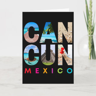 Tarjeta Vacaciones en la playa de Cancun México para grupo