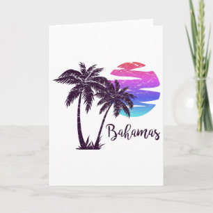 Tarjeta Vacaciones en la playa de Hamas Retro Vintage Atar