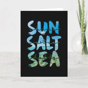 Tarjeta Vacaciones en la playa olas del océano sol diversi