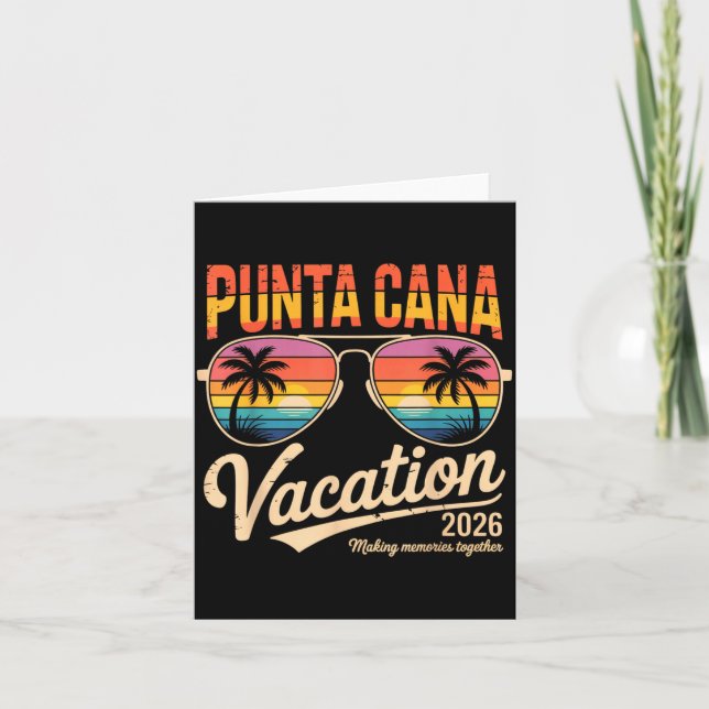 Tarjeta Vacaciones en Punta Cana 2026 Creando Recuerdos Ve (Anverso)