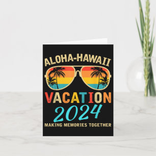 Tarjeta Vacaciones familiares 2024 Aloha Hawaii Matchin Ha