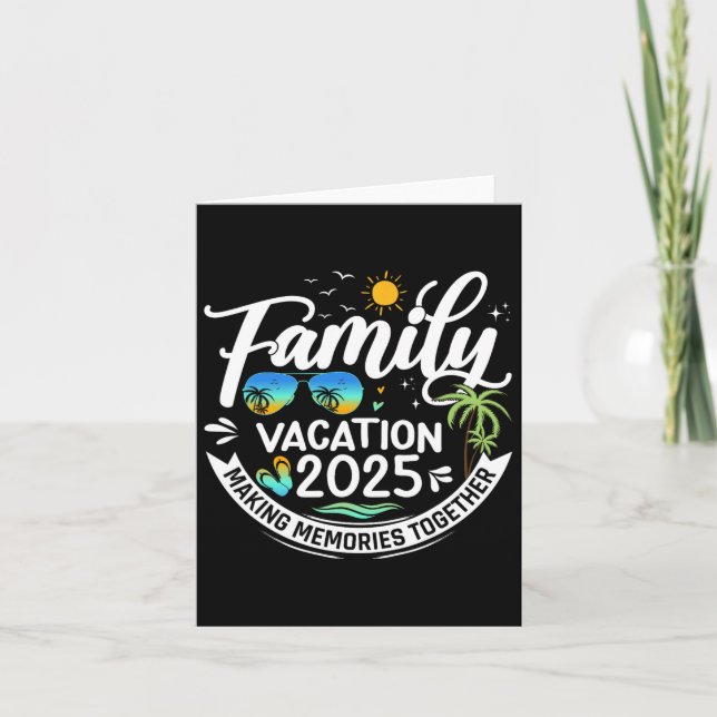 Tarjeta Vacaciones Familiares 2025 Vacaciones de Verano Co (Anverso)