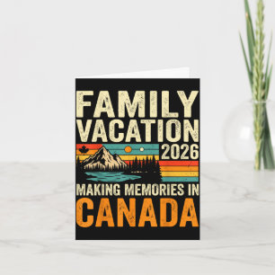 Tarjeta Vacaciones familiares 2026 canadá creando recuerdo