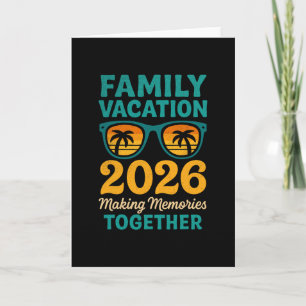 Tarjeta Vacaciones Familiares 2026 Recuerdos de Puestas de