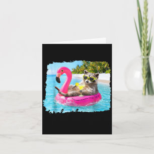 Tarjeta Vacaciones familiares divertidas en la playa, chic