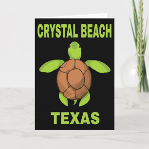 Tarjeta Vacaciones Familiares en Crystal Beach Texas Tortu