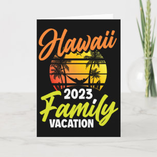 Tarjeta Vacaciones familiares en Hawái Surfing Surfista Ha