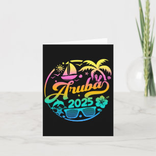 Tarjeta Vacaciones familiares en la playa en Aruba 2025 gr