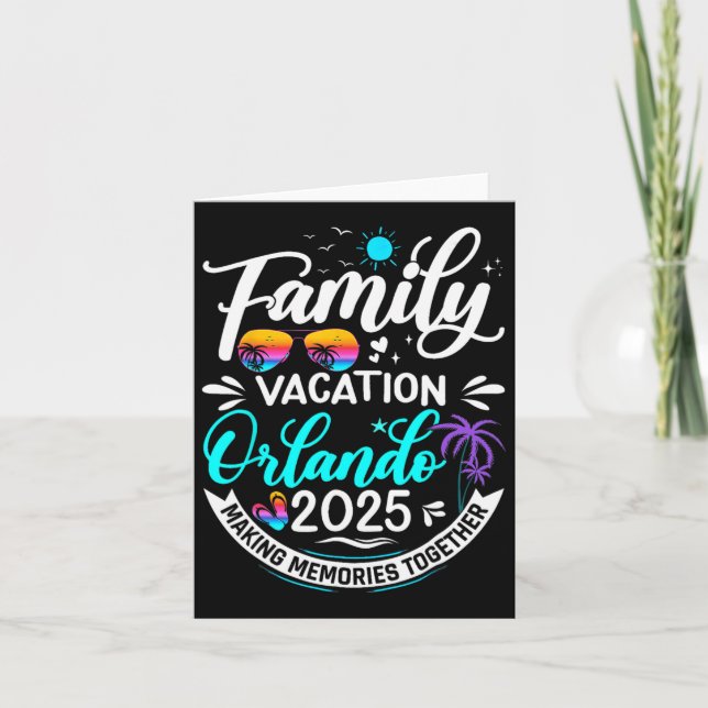 Tarjeta Vacaciones Familiares en Orlando 2025 Playa Vacaci (Anverso)