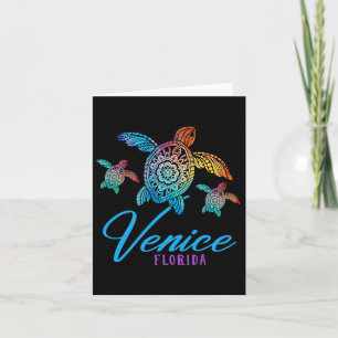 Tarjeta Vacaciones Familiares en Venice Beach Tie Dye Tort