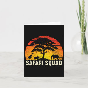 Tarjeta Vacaciones Familiares Safari Africano Equipo Diver
