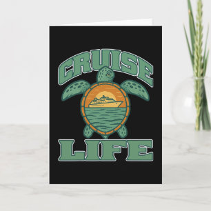 Tarjeta Vacaciones Familiares Viaje Vida Crucero Tortuga 