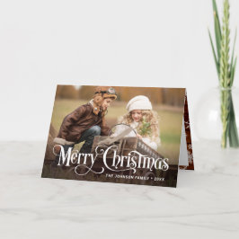 Tarjeta Vacaciones felices modernas 2 Navidades de FOTOS