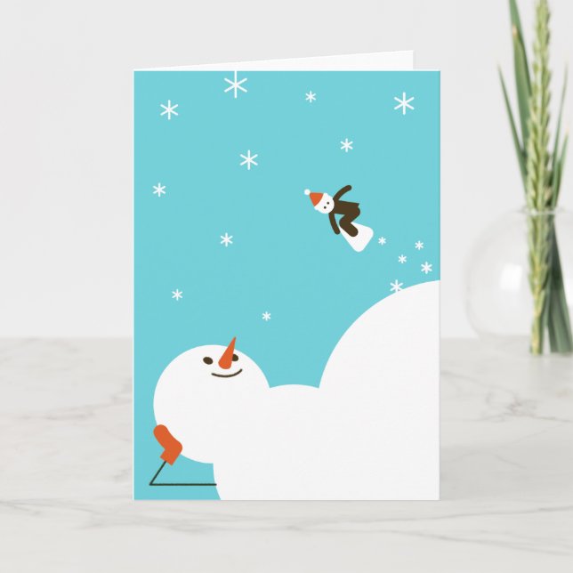 Tarjeta Vacaciones para los amantes del invierno (Anverso)