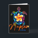 Tarjeta Vacaciones Tropicales de Naples Florida Tortuga Ma<br><div class="desc">Vacaciones Tropicales de Naples Florida Tortuga Marina Tie Dye</div>