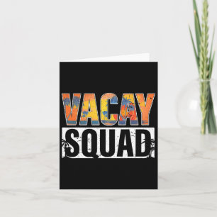 Tarjeta Vacaciones Vacay Squad verano vacaciones familiare