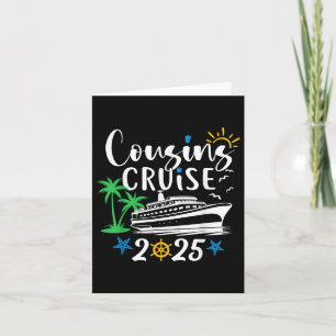 Tarjeta Vacaciones veraniegas familiares de barcos de cruc