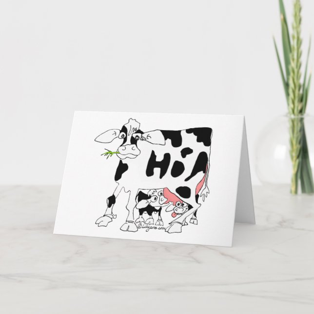 Tarjeta ¿Vacas él que va? (Anverso)