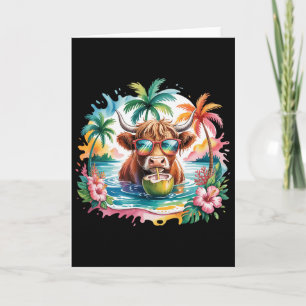 Tarjeta Vacas Tropicales Vibraciones de Verano Chicas de P