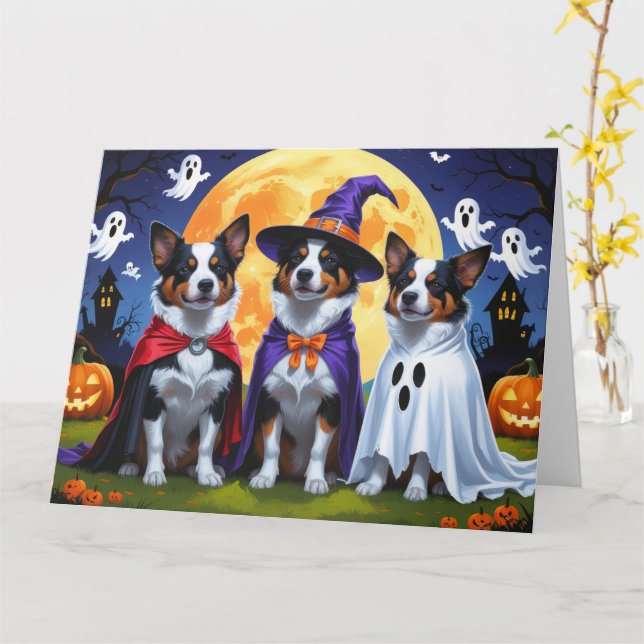 Tarjeta Vacuna australiana de perros de ganado calabaza Ha (flor amarilla)