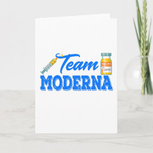 Tarjeta Vacuna divertida de Team Moderna
