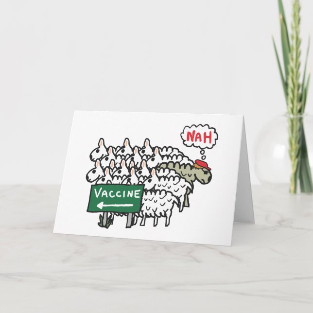 Tarjeta Vacunación de ovejas anti vax (Anverso)