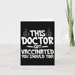 Tarjeta Vacunación Vacunada Gráfica de Humor Chiste Vaccin