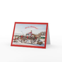 Vagón de vaqueros de Santa Navidades con heno bale