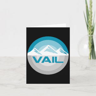 Tarjeta Vail Colorado Gráfico Vintage Snowboard Esquí