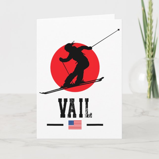 Tarjeta Vail Usa Ski Resort Rocky Mountains American Skiin (Anverso)