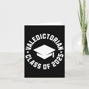Tarjeta Valedictorian Cl De 2025 Graduación