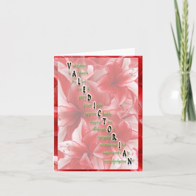 Tarjeta Valedictoriano (Anverso)