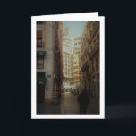 Tarjeta Valencia City, Valencian Street Portrait, Spain<br><div class="desc">Valencia City,  Valencian Street Portrait,  Spain Greeting Card. You can easily customize this product for free if you would like to add wording or change the color of the background.</div>