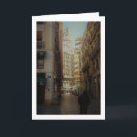 Tarjeta Valencia City, Valencian Street Portrait, Spain<br><div class="desc">Valencia City,  Valencian Street Portrait,  Spain Greeting Card. You can easily customize this product for free if you would like to add wording or change the color of the background.</div>