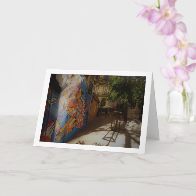 Tarjeta Valencian Street Art, España (Orquídea)