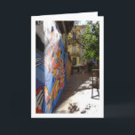 Tarjeta Valencian Street Art Portrait, España<br><div class="desc">Valencian Street Art Portrait,  España Greeting Card. You can easily customize this product for free if you would like to add wording or change the color of the background.</div>