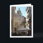 Tarjeta Valencian Street Portrait, España<br><div class="desc">Valencian Street Portrait,  España Greeting Card. You can easily customize this product for free if you would like to add wording or change the color of the background.</div>