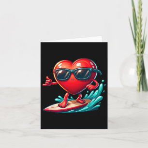 Tarjeta Valente Día de San Valentín de habilidades de Surf