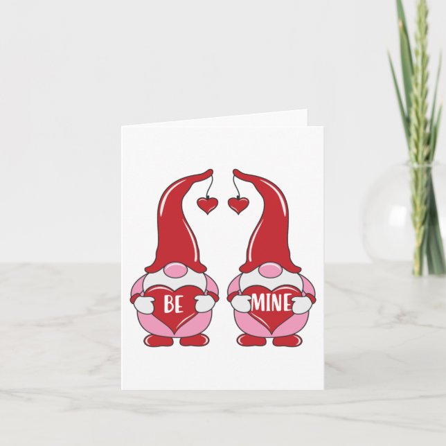 Tarjeta valentijn wenskaart Be Mine - Gnomes (Anverso)