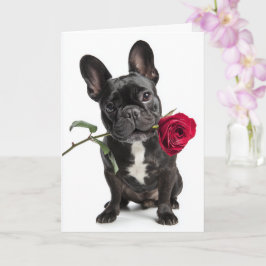 Tarjeta Valentín de Bulldog Francés - Gran Amor, Dulce Enc