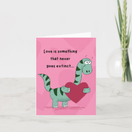 Tarjeta Valentín de dinosaurio