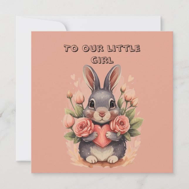 Tarjeta Valentín de Hija Joven (Anverso)