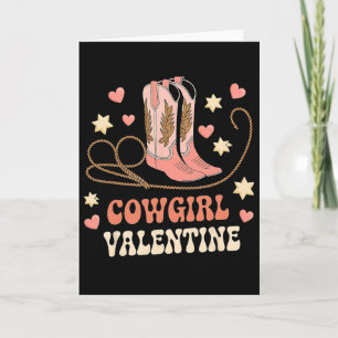 Tarjeta Valentín de vaquera Botas rosadas Y2k Chicas count