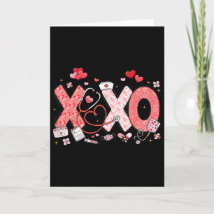 Tarjeta Valentín estetoscopio para enfermera Xoxo enfermer
