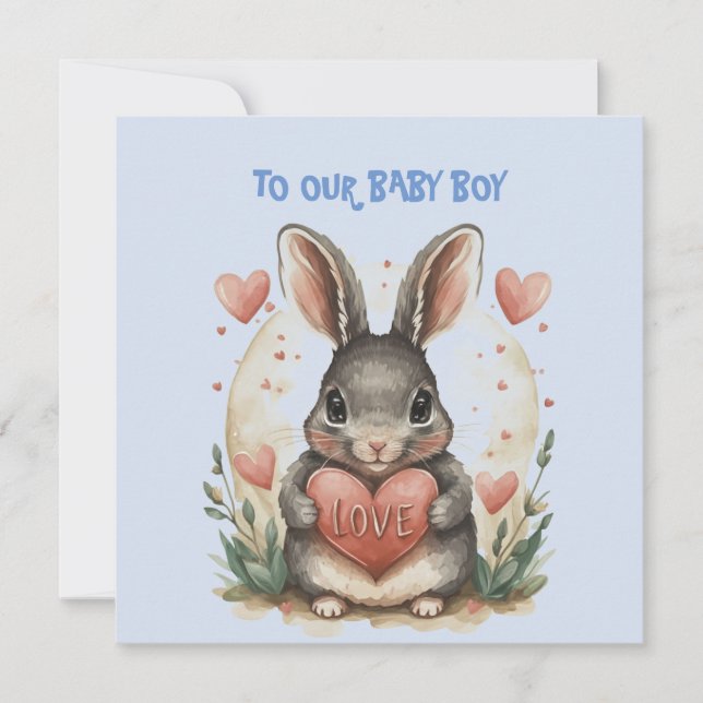 Tarjeta Valentín niño bebé (Anverso)