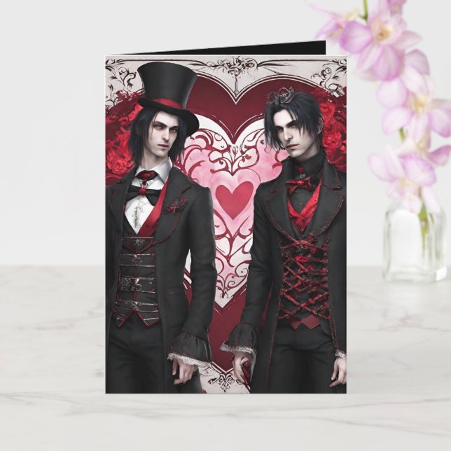 Tarjeta Valentinas góticas (Orquídea)
