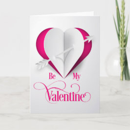 Tarjeta Valentine "Be my Valentine" Arrow/Heart P