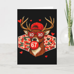 Tarjeta Valentine Buck 67 Meme Camuflaje Caza de Ciervos C