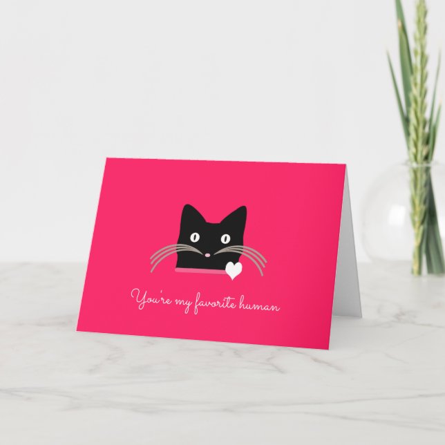 Tarjeta Valentine del gato (Anverso)