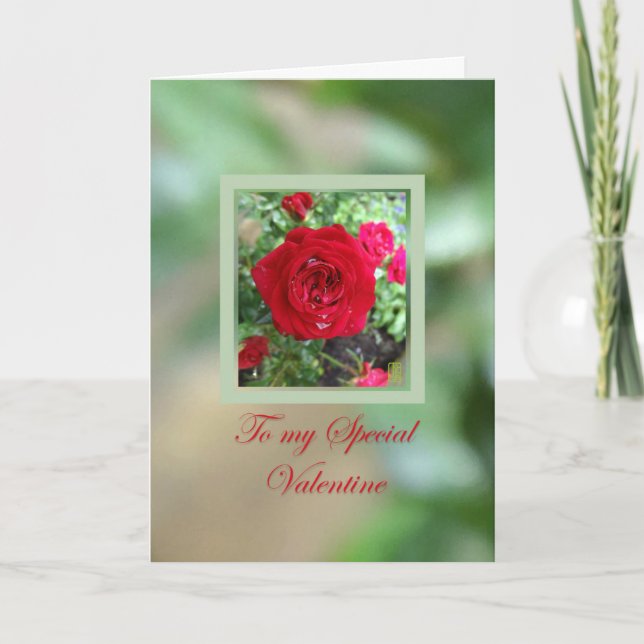 Tarjeta Valentine especial de Rosas de té (Anverso)